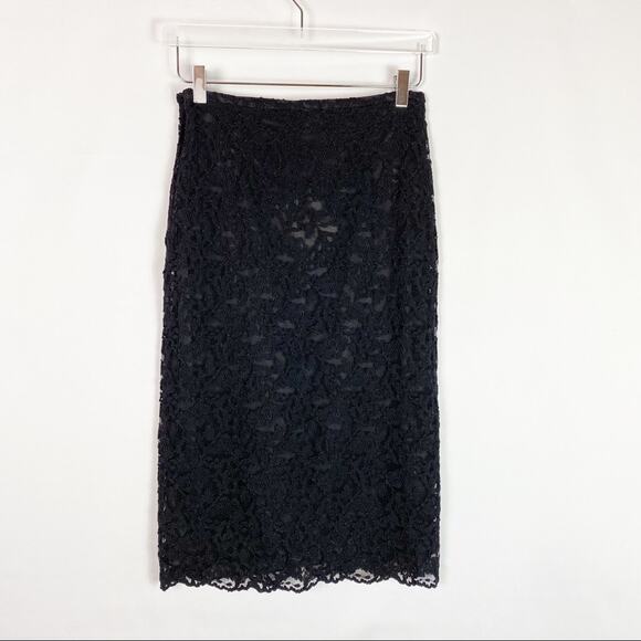 ISABEL de PEDRO BLACK LACE TUBE SKIRT NWT 6 - Picture 4 of 11